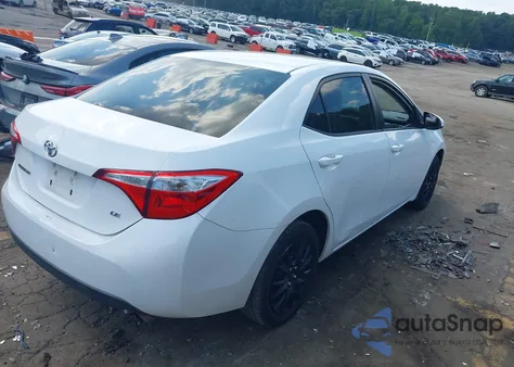 2015 Toyota Corolla Le из США, поврежденный, VIN 2T1BURHE2FC314684